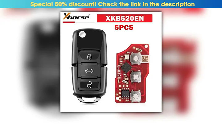 5PCS Xhorse XKB520EN Second Generation Replaced of XKB501EN Wire Remote Key for VW B5 Flip 3