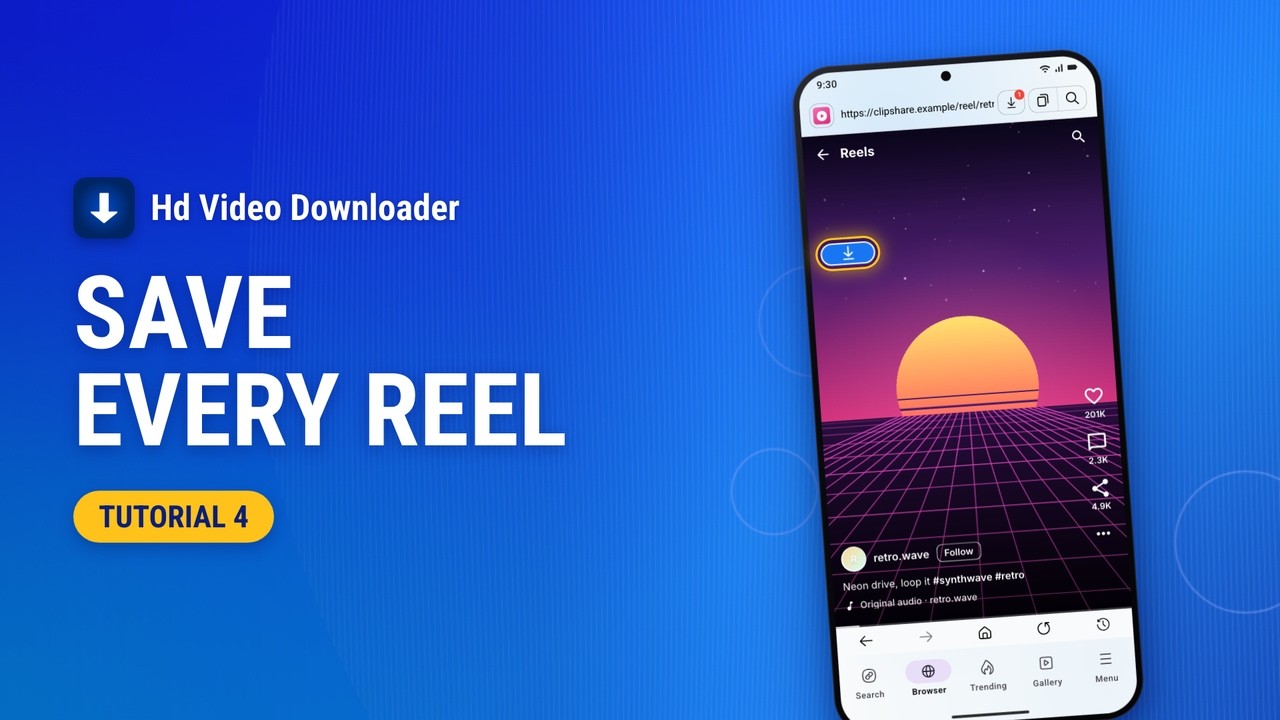 HD Video Downloader tutorial 4: Reels, Watch and comments