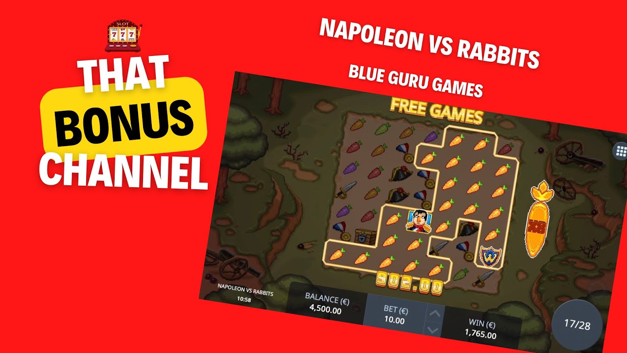 Napoleon vs rabbits Blue Guru Games Bonus - YouTube