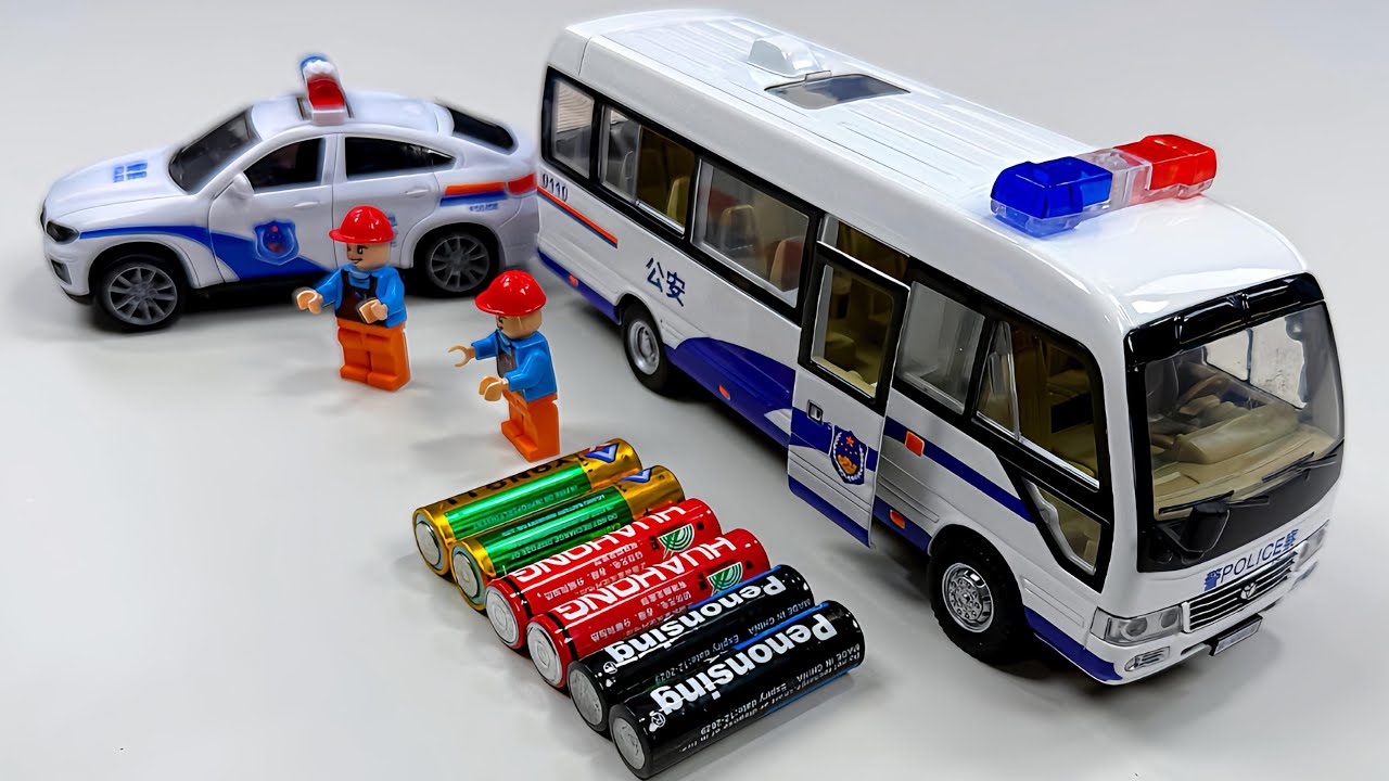 Remote Control Coster Unboxing Toyota Coaster Police Car Model,remote control RC city bus, RC ...