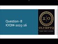 Question 8 IOQM-2025