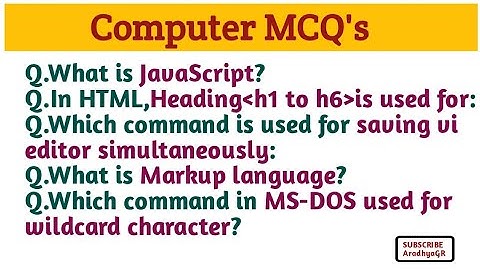 Computer MCQ