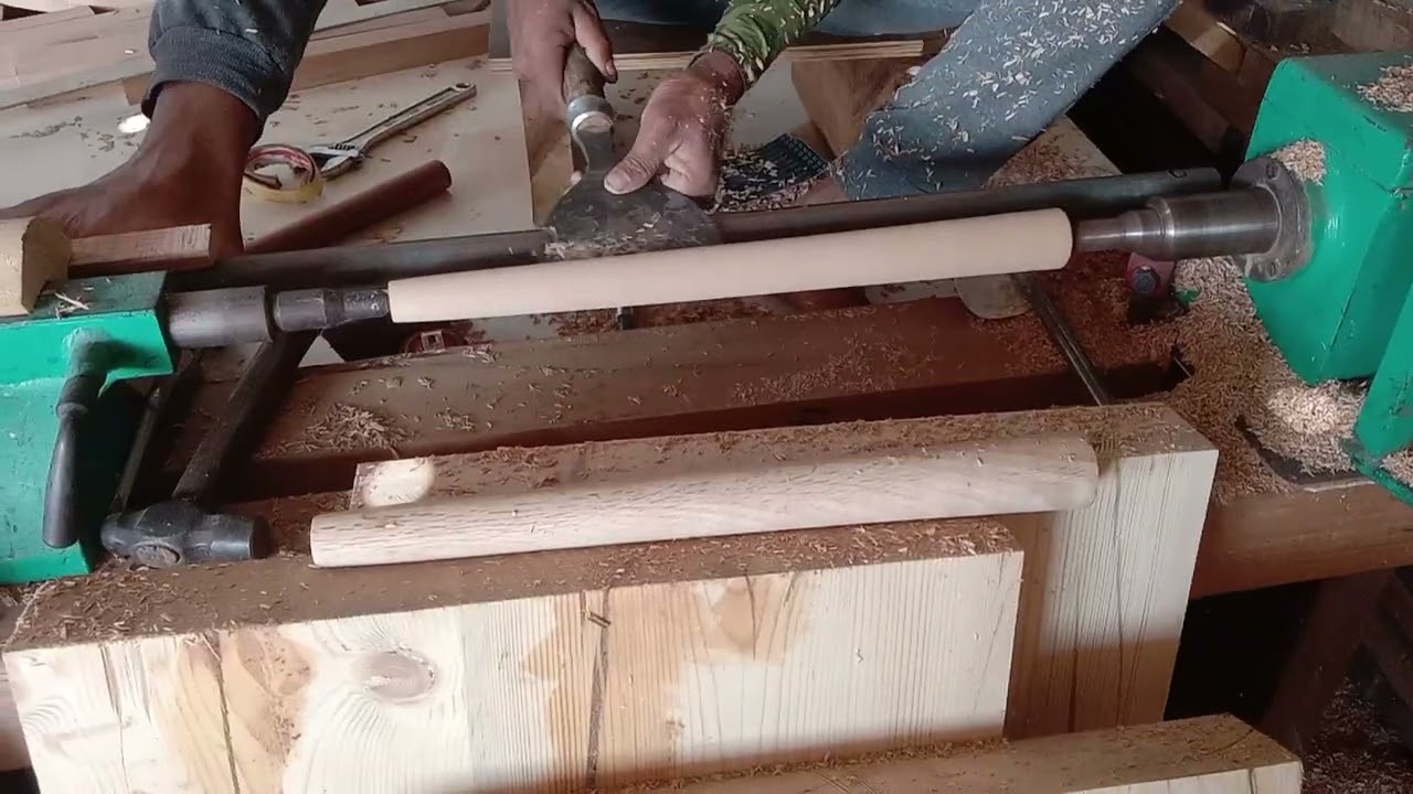 Wooden Stool With Live Edge Top, End Table Top In Neem Wood And Legs In Ock Wood
