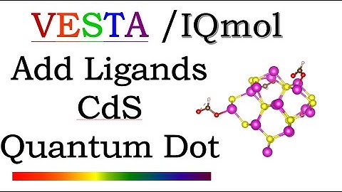 VESTA / IQmol Software - Add Ligands to CdS Quantum Dot