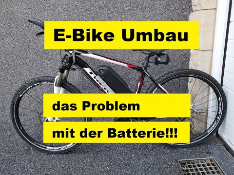 Akku beim E-Bike Umbau am Rahmen montieren - YouTube