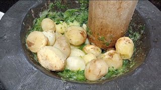 Creamy Roasted Potatoes Chutney | Roasted Baby potatoes Chutney recipe | By Chicks Kitchen.