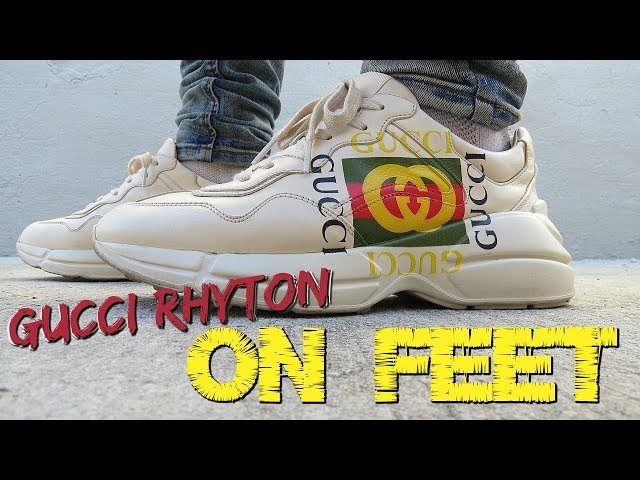 gucci rhyton on feet