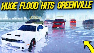HUGE STORM LEADS TO FLOOD IN GREENVILLE!