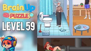Brain Up Drama Puzzle – Level 59 help the girl breathe Walkthrough Solutions iOS / Android Gameplay