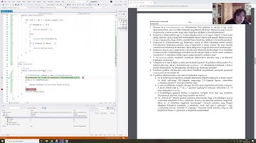 Programozás informatikai ismeretek középszintű érettségi feladat megoldása C# Visual Studio