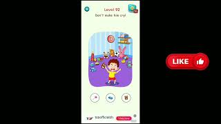 Brain Find Tricky DOP Puzzle Level 92 Don't make him cry! screenshot 5