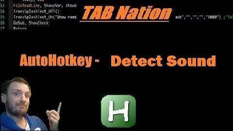 AutoHotkey - Detecting Sound or No Sound With AHK