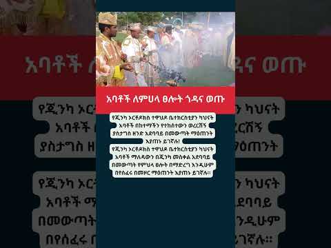 አባቶች ለምሀላ ፀሎት ጎዳና ወጡ Abelbirhanu Habesha Ethiopia Ebstv