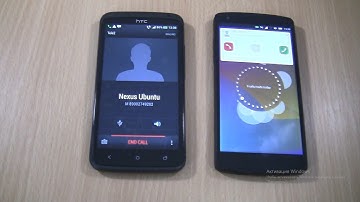 Incoming call & Outgoing call at the Same Time HTC One X+Nexus 5 With Ubuntu