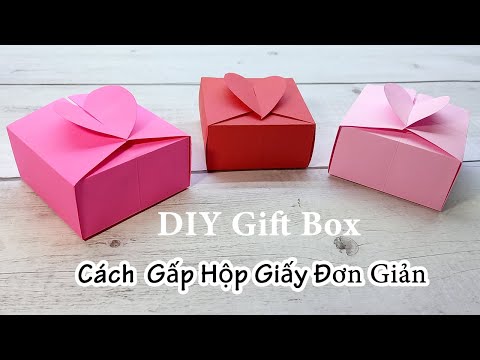 How to make Paper Gift Box Easy – Cách làm hộp quà bằng giấy A4 đơn giản  - Liam Channel