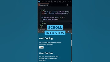 Scroll Elements into View in JavaScript