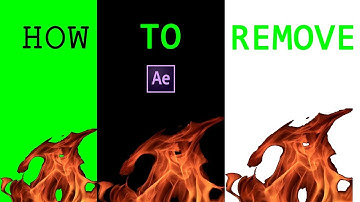How To Remove Green, Black And White In AFTER EFFECT Tutorial
