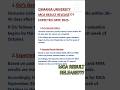 OU MCA 2nd & 4th Semester Regular Results 2025 | Backlog Updates September
