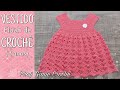 Vestido Infantil Eloah de Crochê (2 anos) l Professora Giane Crochê