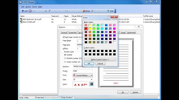 Add page number to the merged PDF file by using A PDF Merger