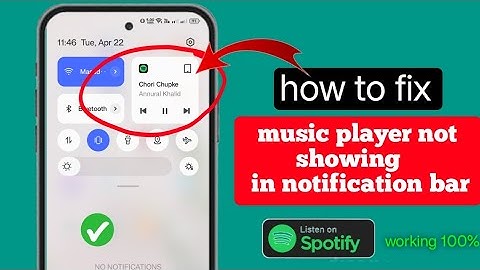 How To Fix Music Player Notification Not Showing On Status Bar, Notification Bar 2025