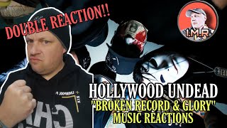 DOUBLE REACTION!!! Hollywood Undead - &quot;BROKEN RECORD &amp; GLORY&quot; | NU METAL FAN REACTS |