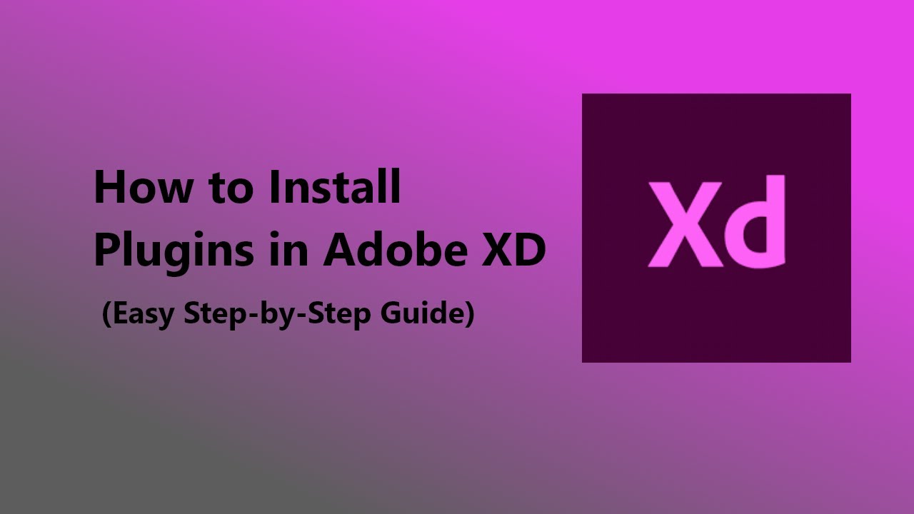 Plugins in adobe XD , installation YouTube