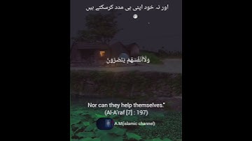 surah Al A'raf سورة الأعراف/verses (Ayaten)196-198 آيتيں/chapter (para) 9 پارہ/