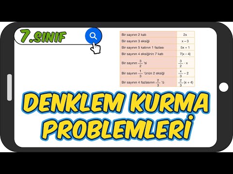 Denklem Kurma Problemleri / Taktikli Konu Anlatımı 📘 7.Sınıf Matematik #2023