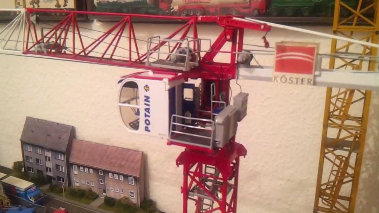 Liebherr 630 ECH 40 und Potain 178 MTD in 150 Liebherr Potain NZG Conrad Modelle YouTube