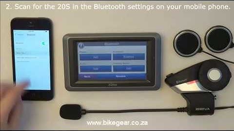 Sena 20S: Pairing option #5 - Mobile phone for GPS, Music and Phone calls