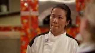 Hell's Kitchen Season 8 Ep 11: Tongs Almost Hits Chef Ramsay in the Face (Uncensored)