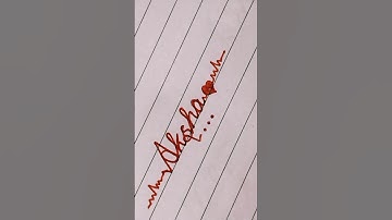 "Aksha"name handwriting||#name #trending #ytshorts #handwriting #youtubeshorts #nameart
