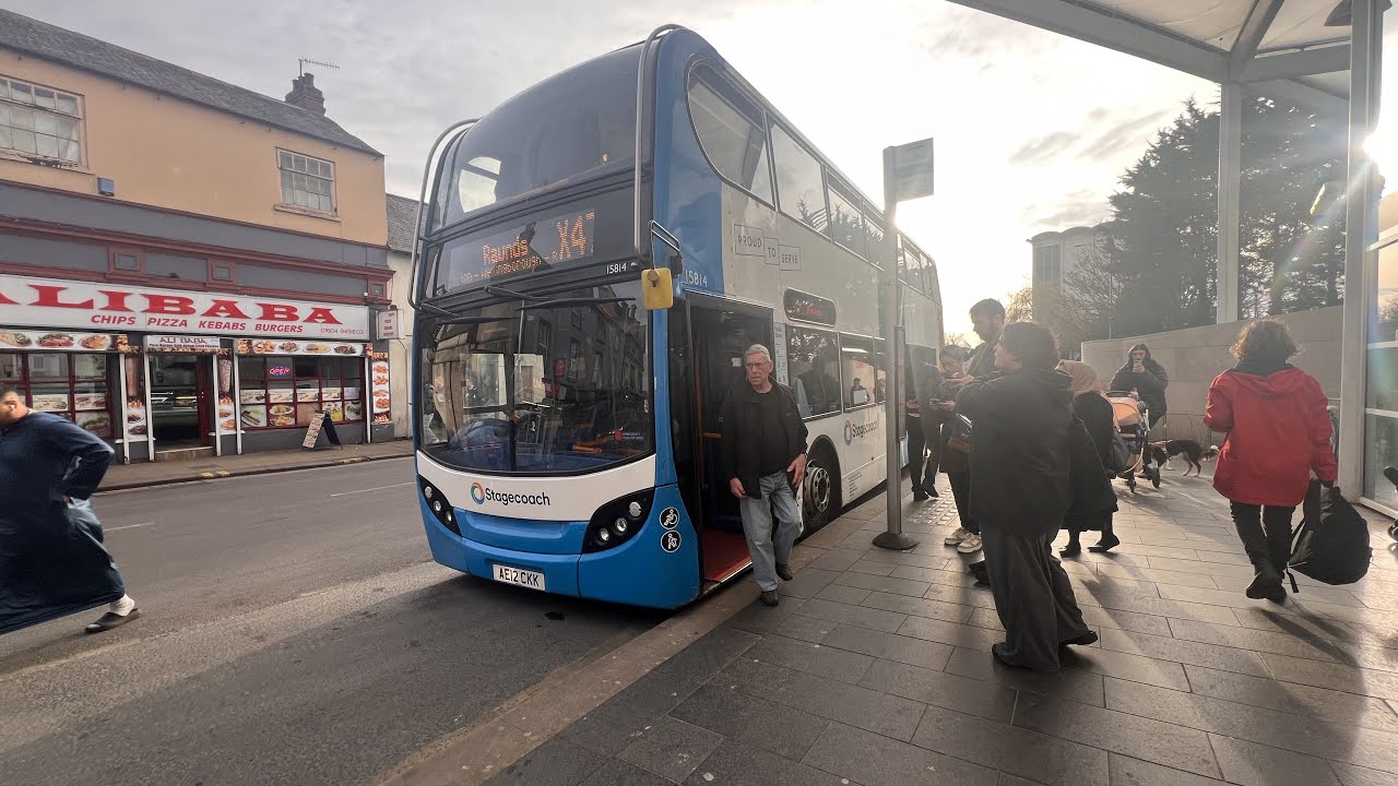 (Kickdown & A43 Thrash) Stagecoach Midlands ADL Enviro 400 Scania N230UD ZF [AE12 CKK / 15814]