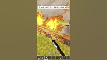 Build idea! Today a simple Bench Table #minecraft #minecraftbuilding #gaming #minecrafttutorial