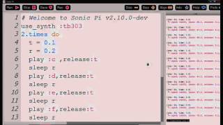 Using variables with Sonic Pi