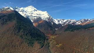 La Vallée De Campan Vue Du Ciel Des Pyrénées Par Un Drone