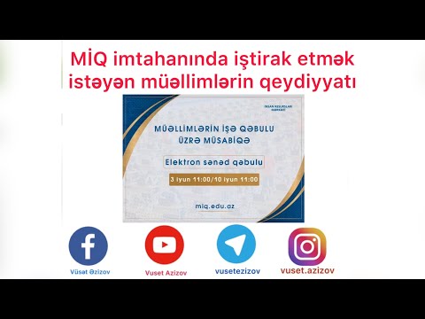 MİQ imtahanına qeydiyyat 2022