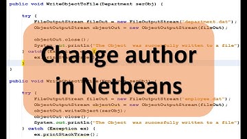 Lập trình Java - Thay đổi author trong Netbeans - Change author