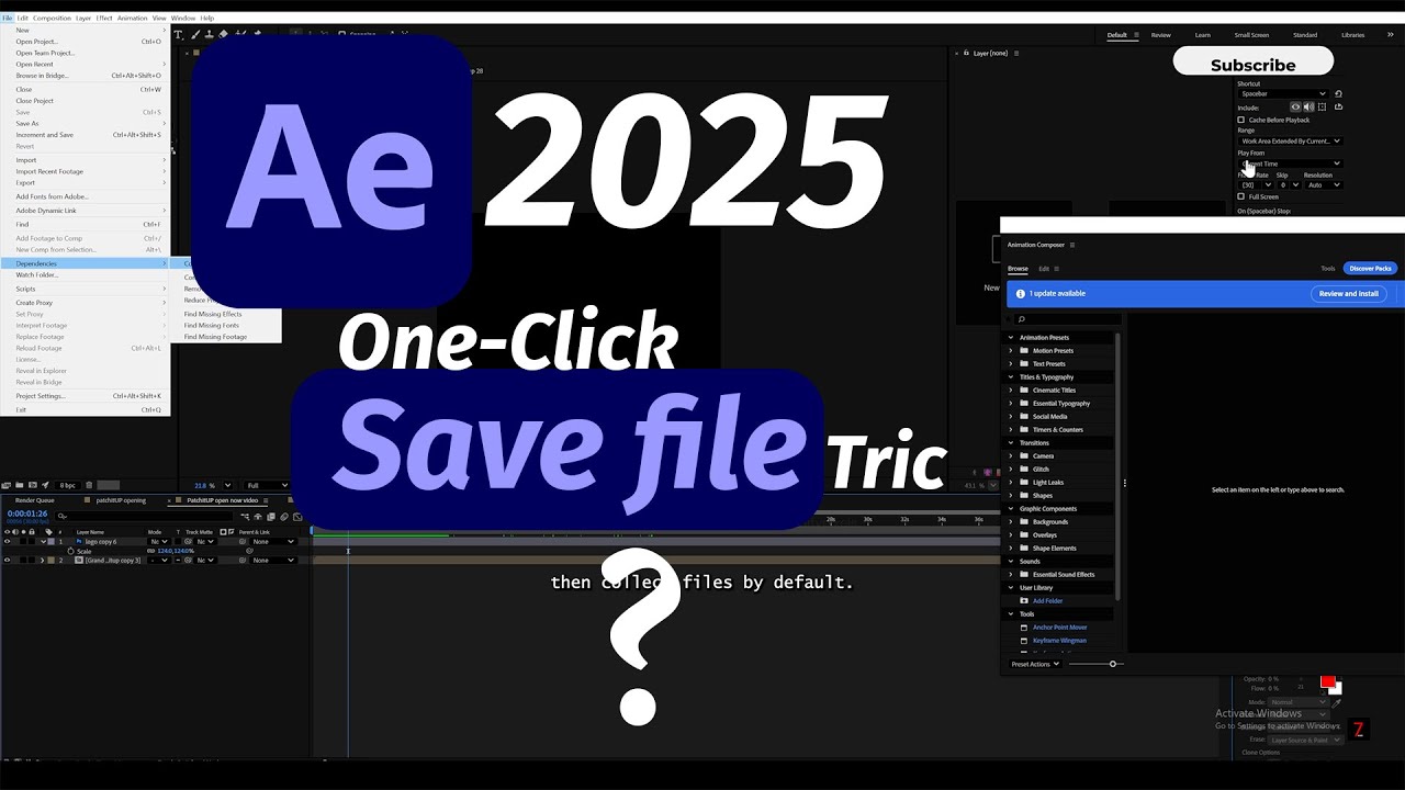 Never Lose Your AE Project Again! Save & Collect Files Like a Pro - YouTube