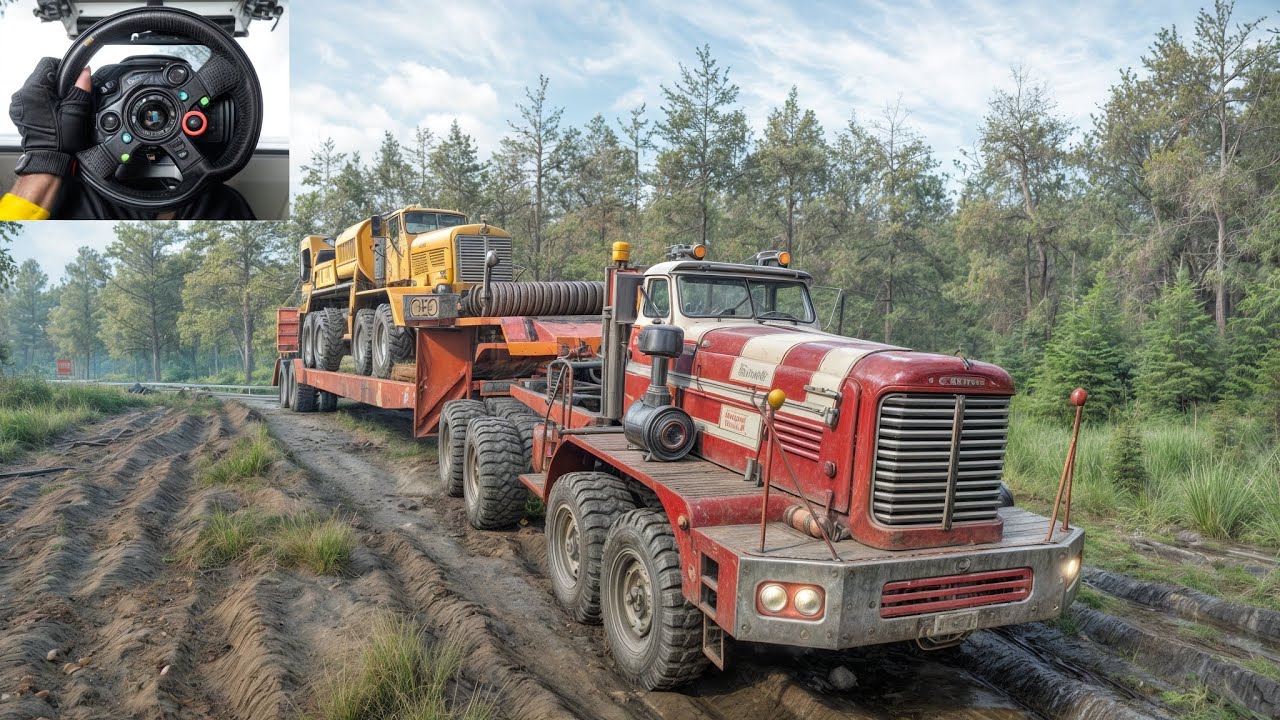 Avenhorn A15 - Towing a Heavy Cargo Truck Through Steep Hills | SnowRunner | Logitech G29 | 