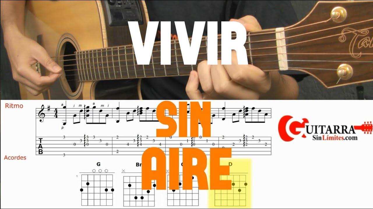 Notas de la guitarra al aire