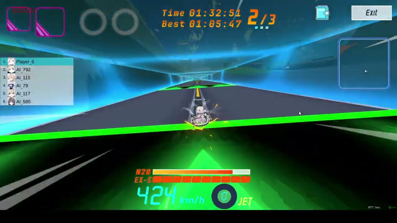 蔚藍檔案同人------跑跑卡丁車 城鎮高速公路三圈練習