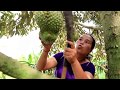 survival skills  -  found durian by woman  -   eating delicious #05