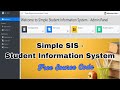 Simple student information system sis in php mysql  free download source code