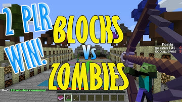 Minecraft : Blocks Vs Zombies  2 Player WIN! / Complete! - Minecraft Minigame