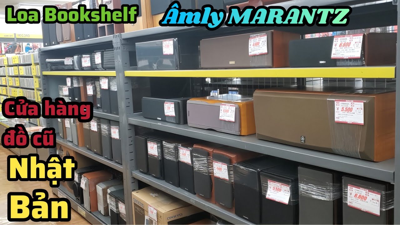 Cửa hàng hàng đồ cũ ở Nhật,loa Bookshelf,loa trầm yamaha và đầu CD kiêm giải mã denon