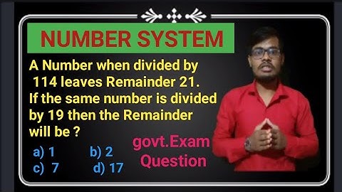 Number System| A number when divided by 114 leaves Remainder 21 If the same..|SSC,RRB,Banking Ques..