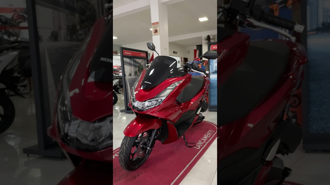 Nova cor da pcx 160, o que acharam?? 🚀🚀 #motohonda #honda #pcx #vermelho #2025