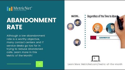 Metrics That Matter! Abandonment Rate